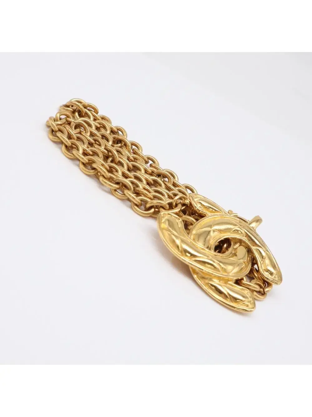 Chanel Cc Logo Chain Pendant Necklace #299516C15B